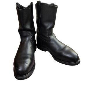 Red Wing Pecos 4471 Mens Black Leather Steel Toe Work Biker Boots Size 13 D USA